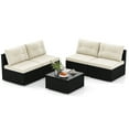 thumbnail image 2 of Costway 5 Pieces Outdoor Furniture Set with Seat & Back Cushions Tempered Glass Tabletop, 2 of 10