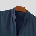 thumbnail image 4 of JIAYUE Men's T Shirt Casual Summer Solid Color Buttons V Neck Short Sleeve Loose Pullover Tops For Relaxed Fit Lightweight Daily Wear And Outdoor Workout For Male Wear, 4 of 9