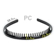 thumbnail image 2 of CNEJRHG Women's Men's Plastic Teeth Headbands Wavy Hair Band Non Slip Head Hoop Comb for Daily Formal Dress up wear Brown, 2 of 4