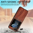 thumbnail image 5 of Nalacover for Samsung Galaxy Z Flip 5 Case, Wooden Patterned Shockproof Luxury Folded Anti-Scratch Camera & Screen Raised Protection Phone Cover for Samsung Z Flip5 2023,
Rosewood, 5 of 9