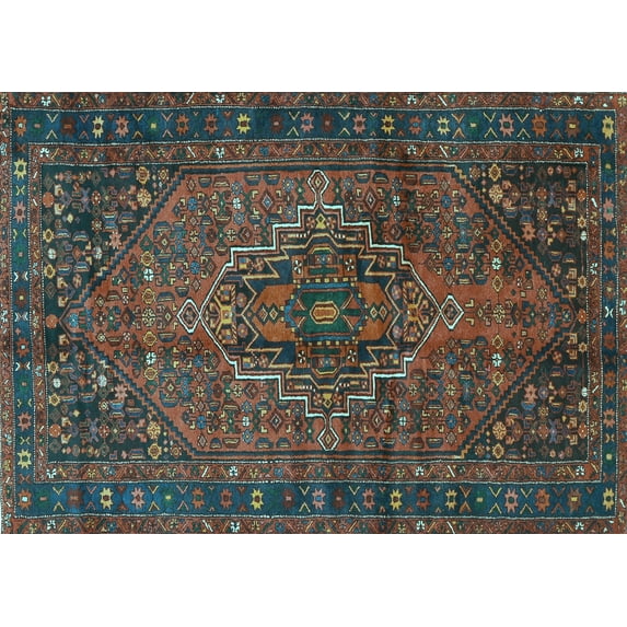 Ahgly Company Indoor Rectangle Persian Light Blue Traditional Area Rugs, 2' x 3'