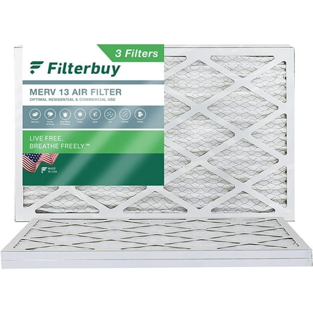 

Filterbuy 14x28x1 MERV 13 Pleated HVAC AC Furnace Air Filters (3-Pack)