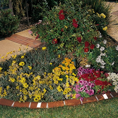 Terra Concrete - Argee Corporation's Let's Edge It! Plastic Brick Edging-Unlighted Kit, 25 Foot Kit, Terra Cotta