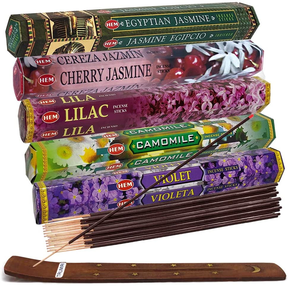 Hem Incense Sticks Variety Pack 13 And Incense Stick Holder Bundle