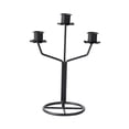 thumbnail image 4 of Candelabro de 3 brazos, candelabro cónico, centro de mesa, candelabro de Metal, soporte para velas para bodas, hoteles, y chimeneas Negro, 4 of 9