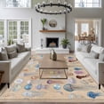thumbnail image 3 of Ocean Jellyfish Area Rugs 5'x7', Washable Small Throw Rugs for Laundry Room Playroom, Vintage Colorful Coastal Animal Brown Indoor Outdoor Rug Non-Slip Low Pile Carpet Runner Reversible Floor Mats, 3 of 8
