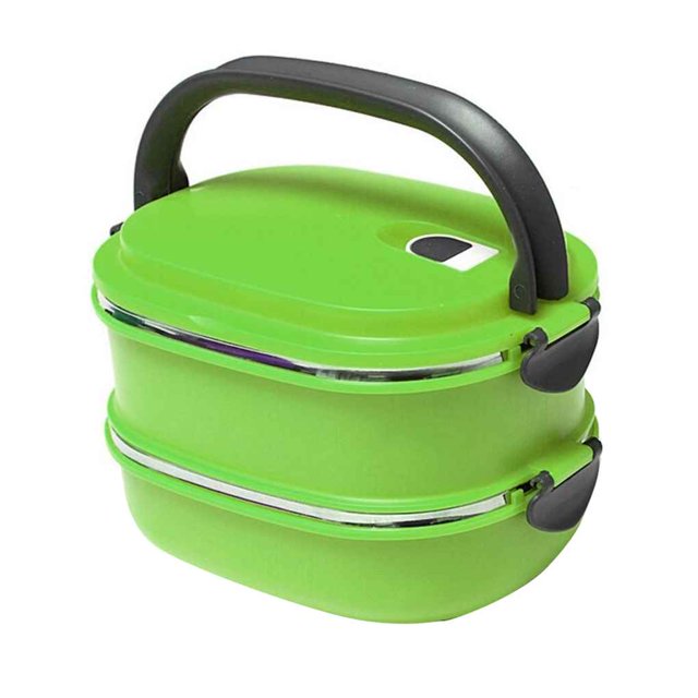 Single/Two Layers Rectangle Stainless Steel Lunch Food Container Stainless Box Insulated Bento School Student Children Food Container