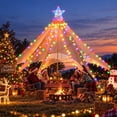 thumbnail image 6 of Scidweet Christmas lights, 350 LED Christmas Twinkle String Lights with 8 Modes Waterfall Effect for Indoor Outdoor Yard Holiday Xmas Christmas Decor, Multicolor, 6 of 13