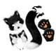 thumbnail image 1 of Máscara y cola de Therian, diadema con orejas de animal adorables, máscara de cosplay para la noche festiva Negro Blanco, 1 of 8