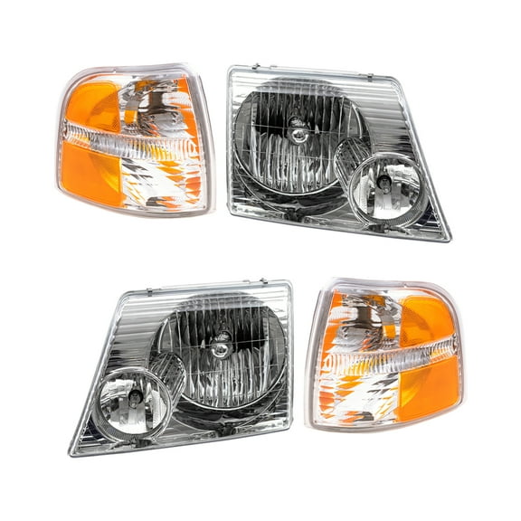 Brock Replacement Headlights with Park Signal Lights Compatible with 2002 2003 2004 2005 Explorer 4 Door