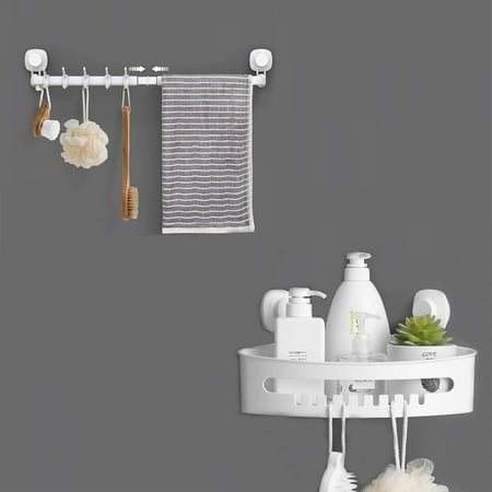 

Suction Cup Towel Bar and Suction Cup Corner Shower Caddy
