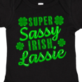 thumbnail image 4 of Inktastic Super Sassy Irish Lassy with Green 4 Leaf Clovers Boys or Girls Baby Bodysuit, 4 of 5