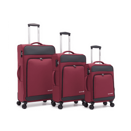 Expandable 3-Piece Soft-Sided Fabric Luggage Set – 20″/26″/30″