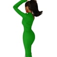 thumbnail image 6 of Emerald Green Half Dleeve Split Dress Dress woman sexy dress, 6 of 6