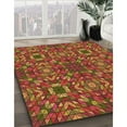 thumbnail image 3 of Ahgly Company Machine Washable Indoor Square Transitional Tomato Red Area Rugs, 6' Square, 3 of 7