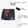 thumbnail image 3 of Picia Dreamy Jester Under Stars Pattern Men’s Boxer Briefs – Soft & Breathable Underwear, Stretchy & Comfortable Fit, Supportive Pouch Design, Moisture-Wicking-Small, 3 of 5