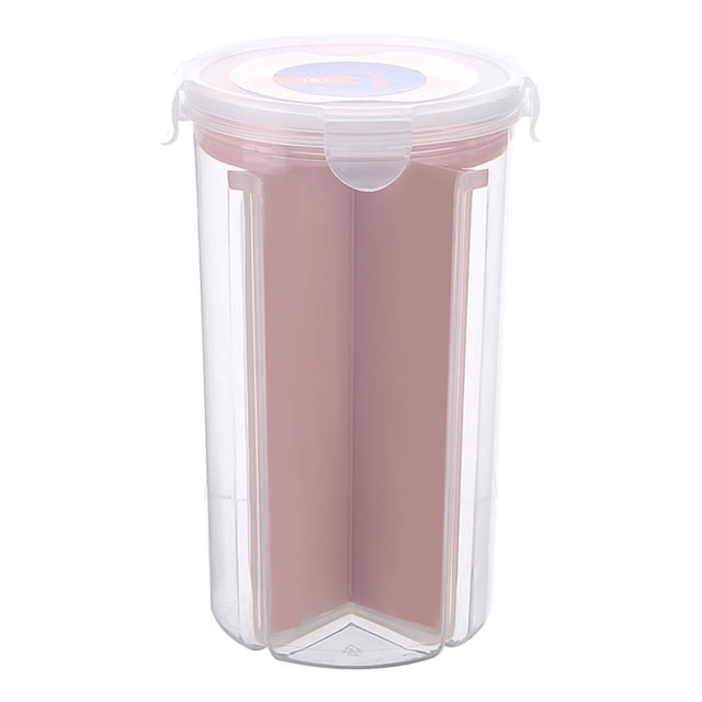 Advancent Dispensador de cereales, caja de almacenamiento para tienda, tapa de cocina, contenedor de y arroz para alimentos Organizadores de utensilios de cocina rosado 13.5*23*11.5 cm