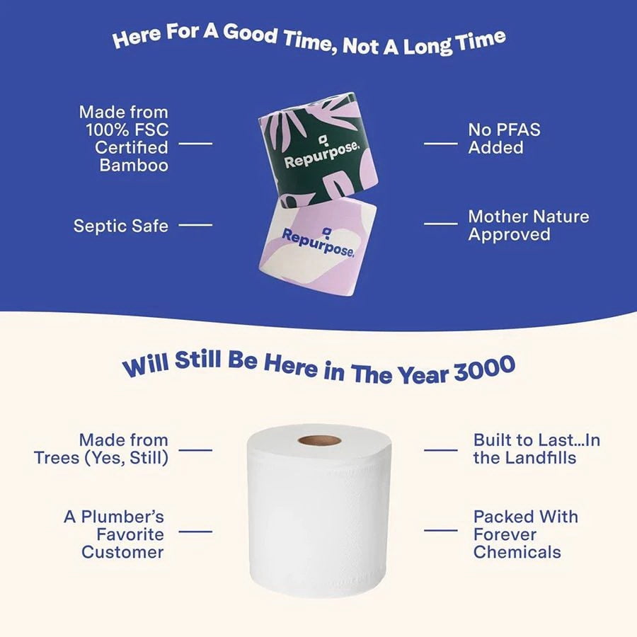 Repurpose Premium Bamboo Toilet Paper 3ply 4-pack