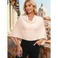 thumbnail image 4 of Women'S Poncho Sweater Slimming Fit Cropped Versatile Shawl Soft Knit Wraps Cowl Neck Short Tops  One Size, 4 of 8