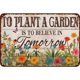 thumbnail image 2 of Chapa Metal Vintage para Plantar Un Jardín Pintura Hierro Rectangular 30x20cm, 2 of 9