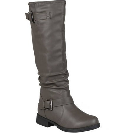 Brinley Co. Womens Slouchy Buckle Detail Boots - Walmart.com