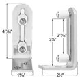 thumbnail image 2 of Modern Chrome Sliding Barn Door Floor Adjustable Stay Wall Mount System For All Size Door, 2 of 5