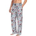 thumbnail image 2 of Easygdp I Love USA Men's Pajama Pant, Sleep Elastic Waistband Lounge Pants - X-Large, 2 of 9