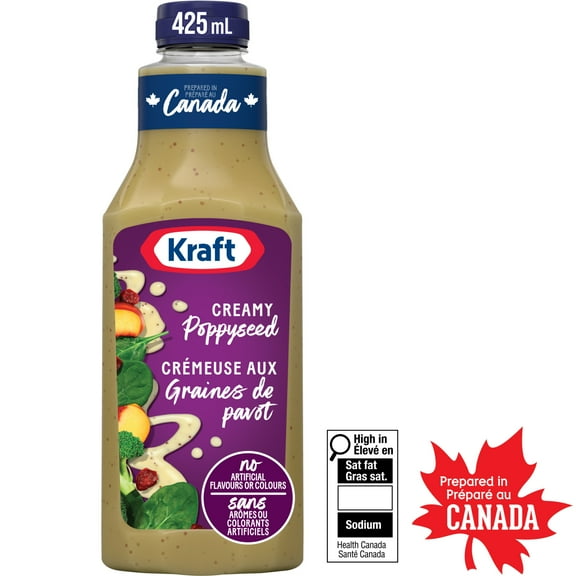 Kraft Creamy Poppyseed Salad Dressing, 425 mL Bottle