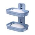 thumbnail image 2 of Adhesive Shower Shelf, Multipurpose Wall Rack, Strong Sticker Holder, Bathroom Kitchen Organization, No Drill Installation, Space Saving Storage Box, 2 of 9