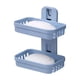 thumbnail image 2 of Estante de pared, caja de almacenamiento, estante adhesivo impermeable para baño, estante con adhesivo resistente, para cuarto de ducha, estructura metálica, diseño de 2 niveles, para, 2 of 9