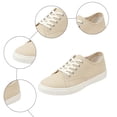 thumbnail image 6 of YLYL Women's Men's Canvas Sneakers Low Top Lace up Rubber Sole Lightweight Fashion Casual Walking Shoes, 6 of 8