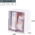 thumbnail image 3 of Cajas blancas para bolas de algodón, hisopos, discos e hilo dental. Dispensador con 2 compartimentos para encimera de baño., 3 of 5