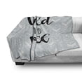 thumbnail image 3 of Lettering Soft Flannel Fleece Throw Blanket, Wild and Free Typography with a Greyscale Theme and Polka Dots, Cozy Plush for Indoor and Outdoor Use, 60" x 80", Pale Taupe Charcoal Grey, by Ambesonne, 3 of 6