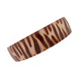 thumbnail image 1 of Diadema ANCHA Caravan COLOR MOSTAZA Y MARRÓN CEBRA PINTADA A mano, 1 of 1