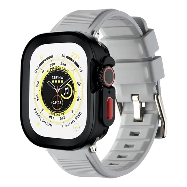 Correa de Silicona para Apple Watch con Funda Anticaída, Compatible con Todas las Series