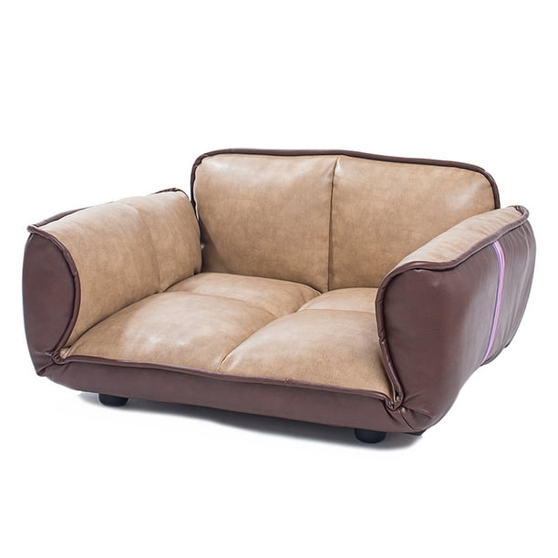 Atralife Pet Adjustable Sofa Bed Pu Pvc Leather Easy To Clean Tan Com Atralife Pet Adjustable Sofa Bed Pu, Pet Leather Sofa Bed