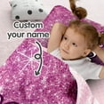 thumbnail image 2 of KAINSY Personalized Pink Toddler Nap Mat with Pillow Case and Blanket Quilt, Custom Name Sleeping Bag for Daycare Kindergarten Preschool, Multi-use Slumber Bags Sleep Sack for Kids Girls, 2 of 8