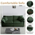 thumbnail image 3 of Deep Seat Sectional Sofa,Comfy Cloud Couch Loveseat, Modern Chenille Love Seat Upholstered Modular Couch Sleeper for Living Room,Apartment,Studio,Office,Green, 3 of 7