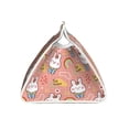 thumbnail image 3 of Lsque Rabbit So Cute Printed Long Tissue Box Cover Holder, Facial Paper Organizer Dispenser,Triangle with Bottom Belt, PVC Leather Decorative Organizer, 3 of 9