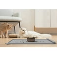 thumbnail image 4 of JOUALY Dog Food Mat- Silicone Pet Placemat for Food and Water - 18" x 20" Pet Feeding Mats with Residue Collection Pocket - Waterproof Dog Cat Bowl Mat with High Edges to Prevent Water Food Spills, 4 of 4