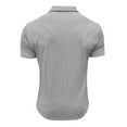 thumbnail image 5 of Mens Pique Shirts Lapel Short Sleeved Casual T Shirts,Grey,M, 5 of 5