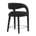 thumbnail image 4 of Counter Stool Chair, Black, Fabric, Bar Pub Cafe Bistro Dining Kitchen Hospitality Restaurant, Modern Contemporary HB35928, 4 of 10
