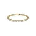 thumbnail image 1 of Pulsera de tenis Swarovski Matrix con piedras transparentes en tono dorado, 1 of 4