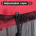 thumbnail image 5 of Topchances 7-10 ft Patio Umbrella Mosquito Net, Polyester Mesh Net Screen, Adjustable Universal Canopy Net with Sandbags and Zipper Door for Outdoor Umbrellas and Patio Tables (Black), 5 of 11