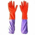 thumbnail image 2 of 48Cm Rubber Latex Dish Washing Cleaning Long Warm Gloves Household Kitchen, 2 of 2