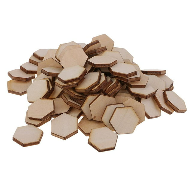 simhoa 11 Sizes Chips Chips Hexagonal Accessories DIY Decoration Room Decor Card Making 100pcs 17.5mm