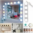thumbnail image 1 of Fiudx Luz Led de Maquillaje, 5 Bombillas Brillantes y Regulables, 3 Modos de Color Ajustables, Alimentación Por Usb, Kit de Fácil Instalación, Luz Suave para Baño y Tocador, Perfecta para Selfies, Lo, 1 of 1