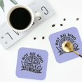 thumbnail image 4 of Yiaed Not All Who Wander Are Lost2 Print Leather Coasters for Drinks - Cup Coasters Coffee Table Kitchen Table Bar, Home & Office Gifts Handmade Drink Coasters-Square, 4 of 6