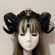 thumbnail image 2 of Accesorio para cosplay con cuerno de oveja, diadema de demonio malvado, diadema gótica de Lolita, 2 of 3