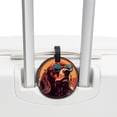 thumbnail image 3 of Retro Dog 2pcs PU Leather Round Bag Tags with Privacy Cover and Name ID Tag - Suitcase Tags for Travel Luggage, Handbags, Backpacks, School Bags, 3 of 6